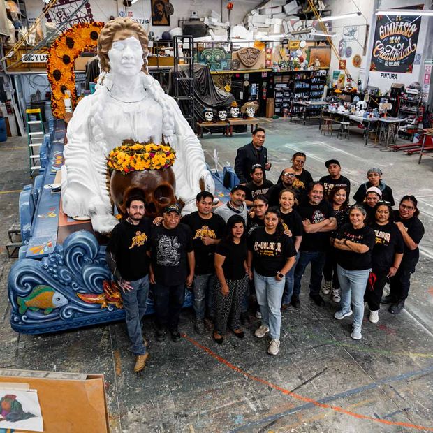 El taller El Volador en Iztapalapa es uno de los creadores del carro “Cantares de mi Lago”