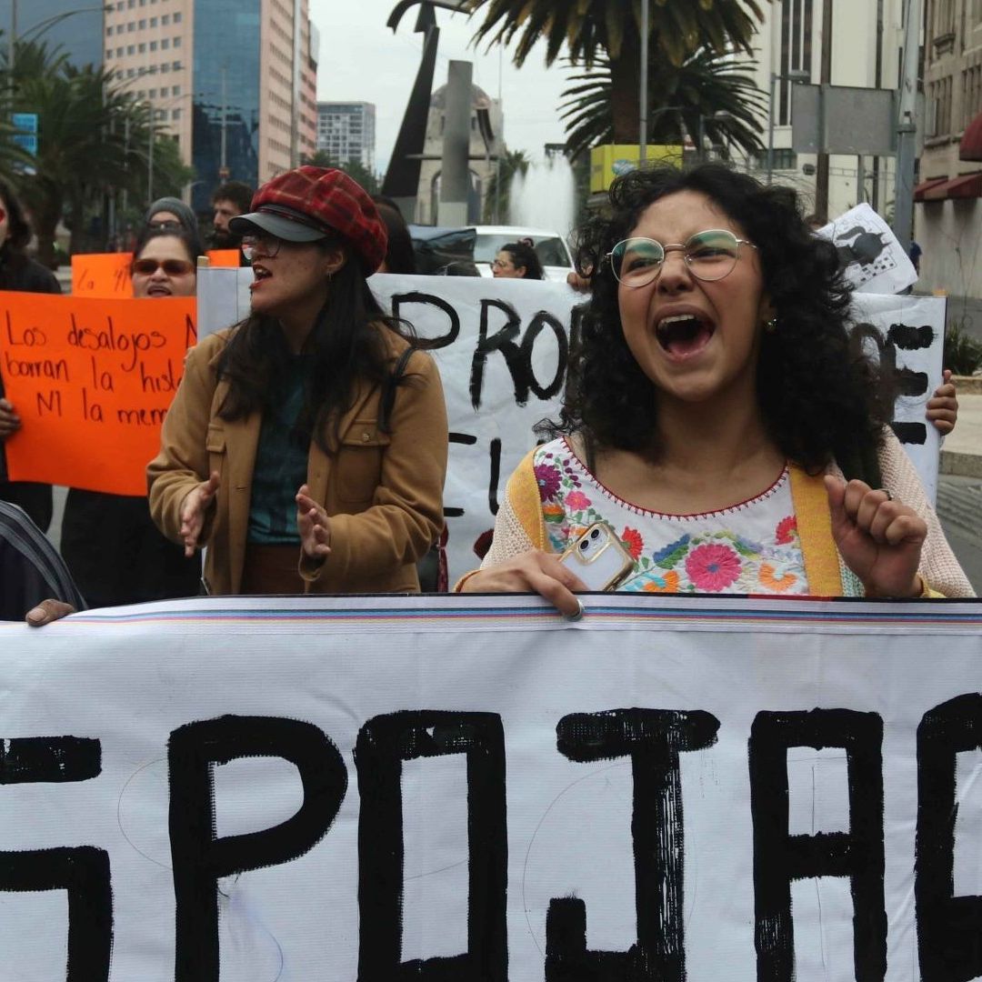 Protesta por despojo de predios