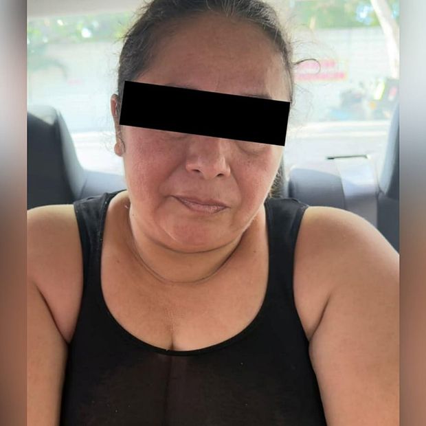 Noemí ‘N’, identificada como operadora de una célula delictiva. Foto: Gabinete de Seguridad