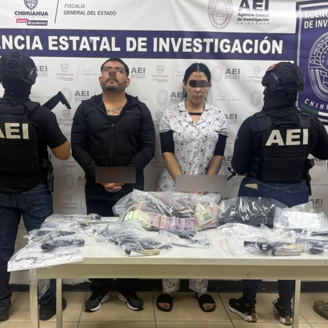 Fue detenido Gerardo "N", de 33 años y Jaqueline Guadalupe "N", de 30 años.