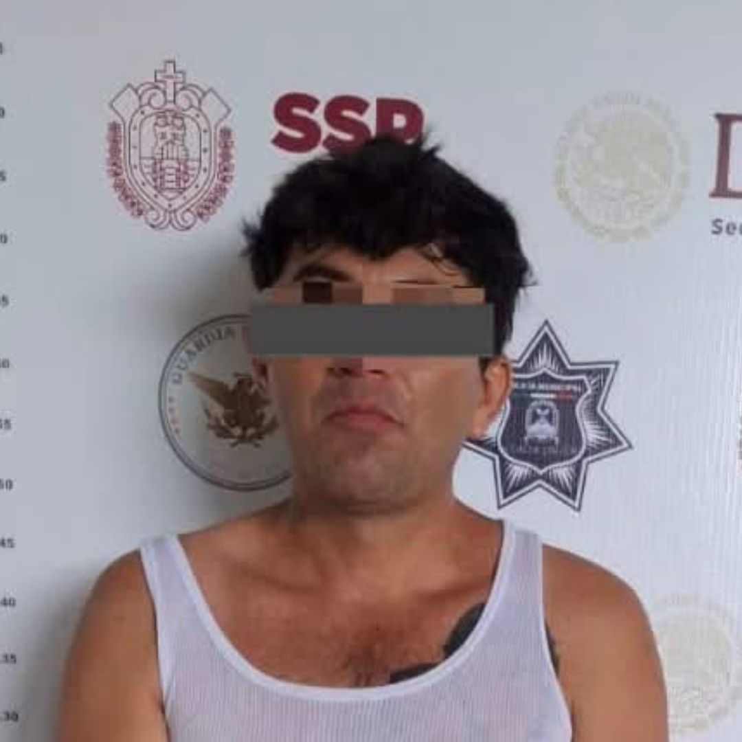 Fue detenido por el delito de extorsión en Coatzacoalcos. Foto: Policía Municipal de Coatzacoalcos
