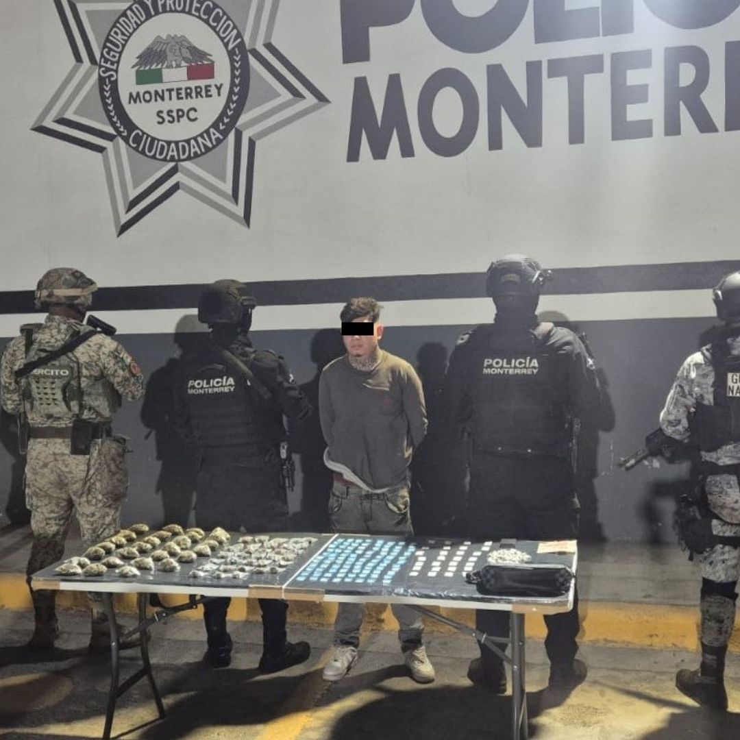 Detenido con droga en Monterrey