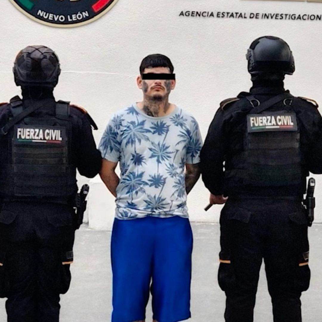 Brian 'N', presunto líder criminal detenido en Nuevo León