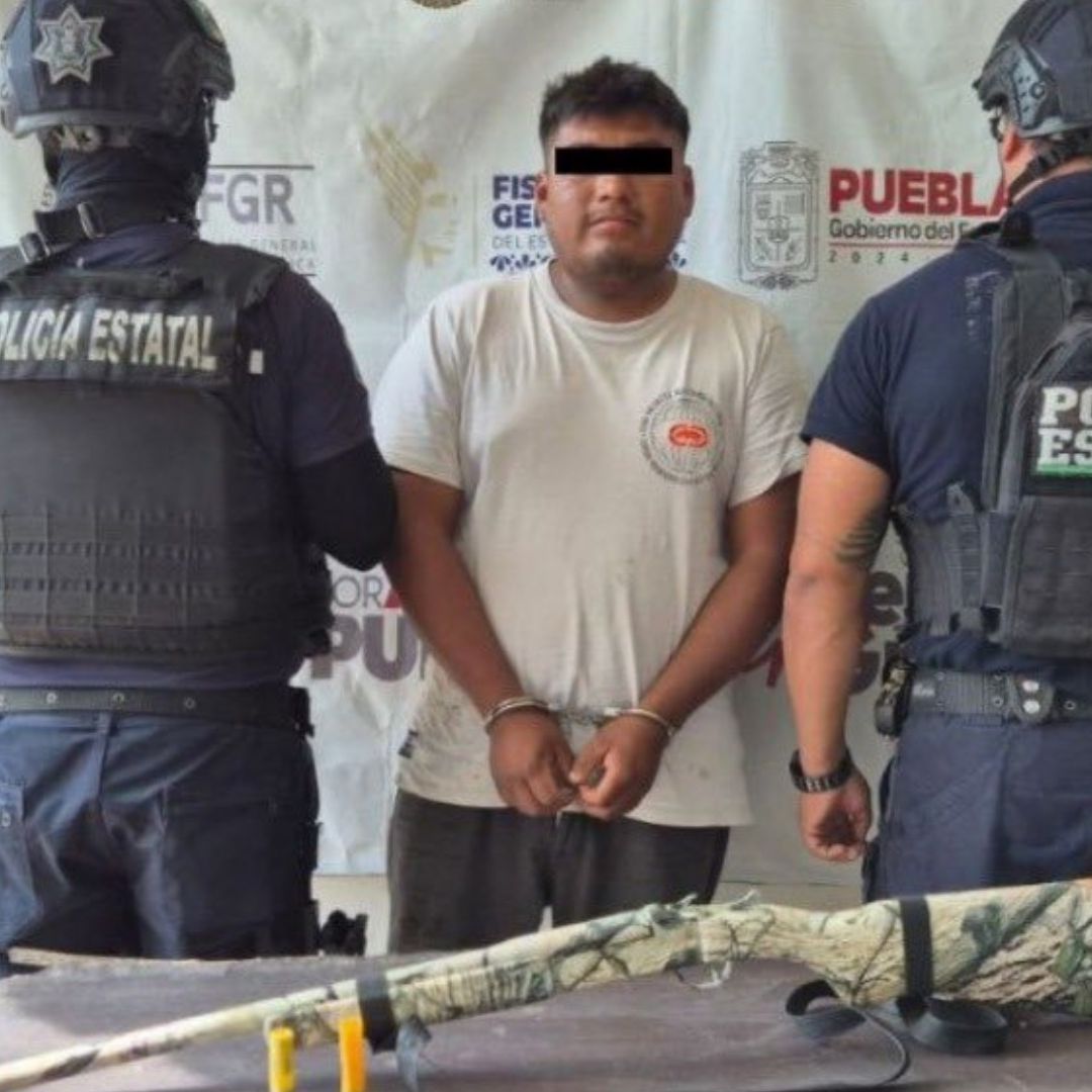 Jorge 'N' detenido por portar una escopeta sin licencia en Acatlán de Osorio.