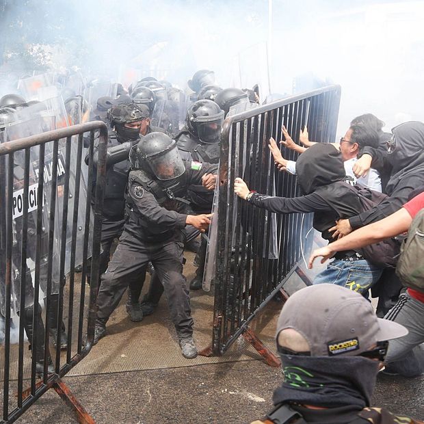 Disturbios durante marcha en Jalisco. Foto: Cuartoscuro