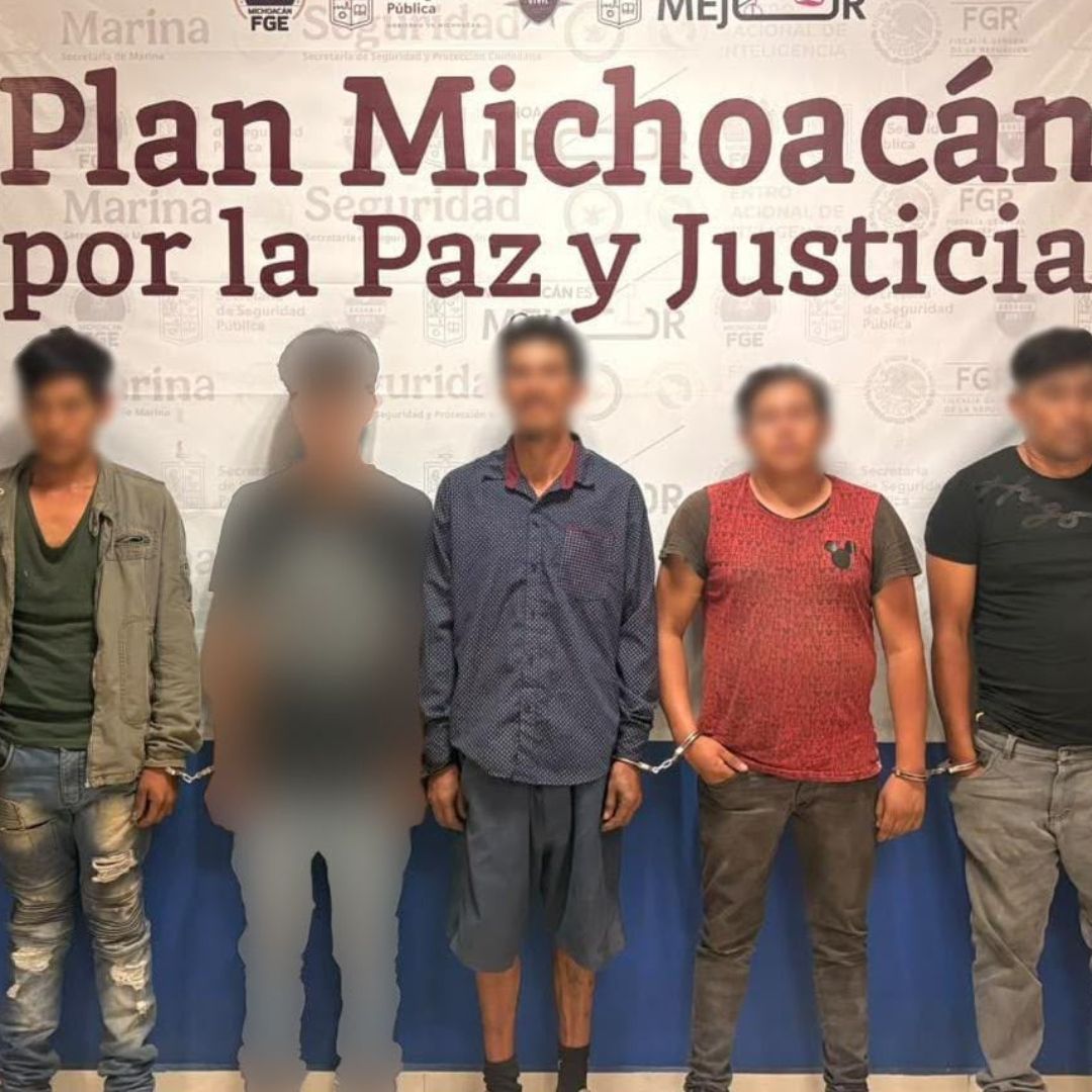 Detenidos de la célula delictiva 'La Venada' en Michoacán