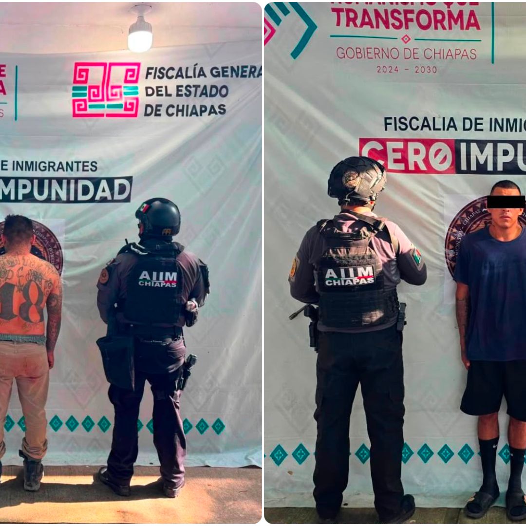 Caen Líderes de la MS13 y del Barrio 18 en Chiapas; Uno Amenazó con Coches Bomba en El Salvador