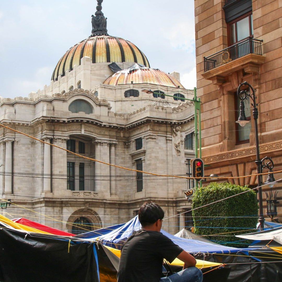 Campamento de la CNTE en la CDMX
