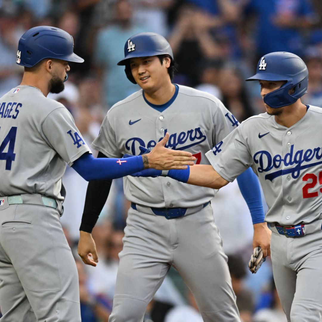 Jugadores de los Dodgers.