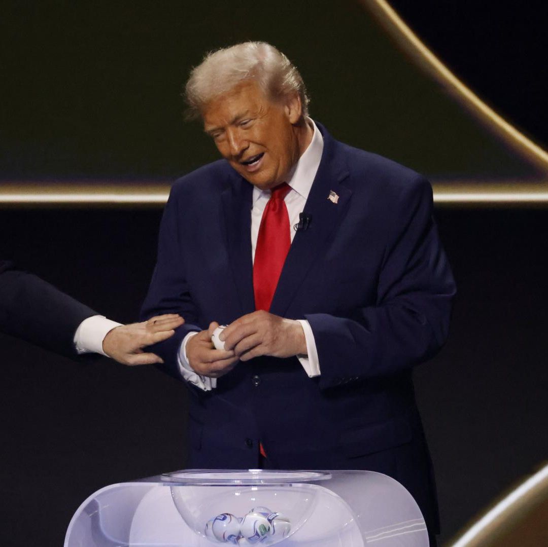 Donald Trump durante el sorteo del Mundial 2026