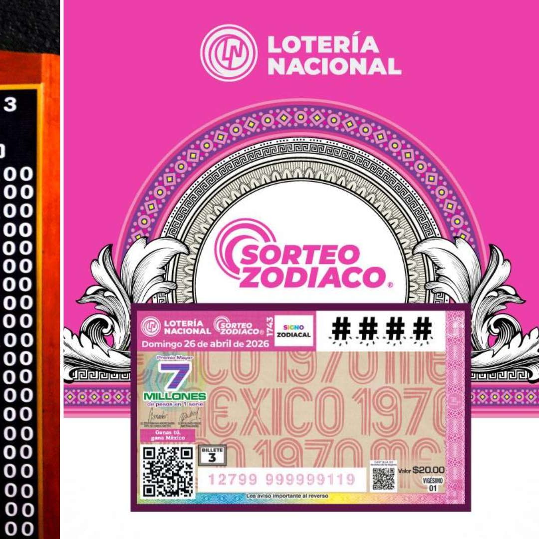 Conoce Dónde Cayó Premio Mayor de Lotería Nacional 26 de Abril 2026 del Sorteo Zodiaco