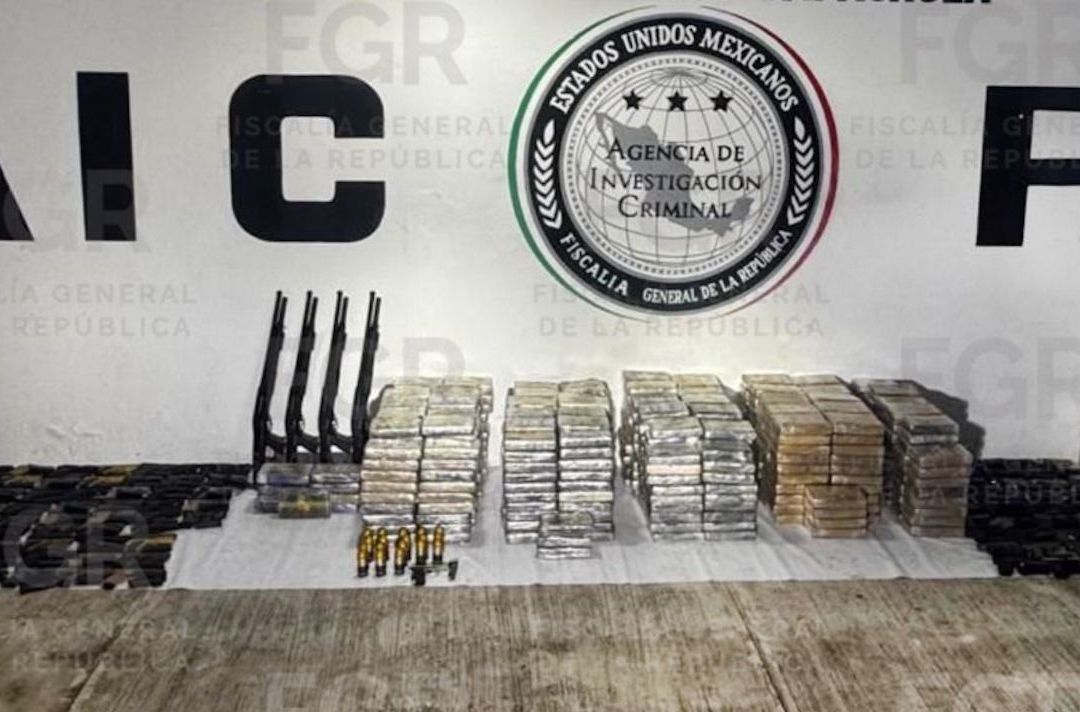 Drogas y armas incautadas en Chiapas