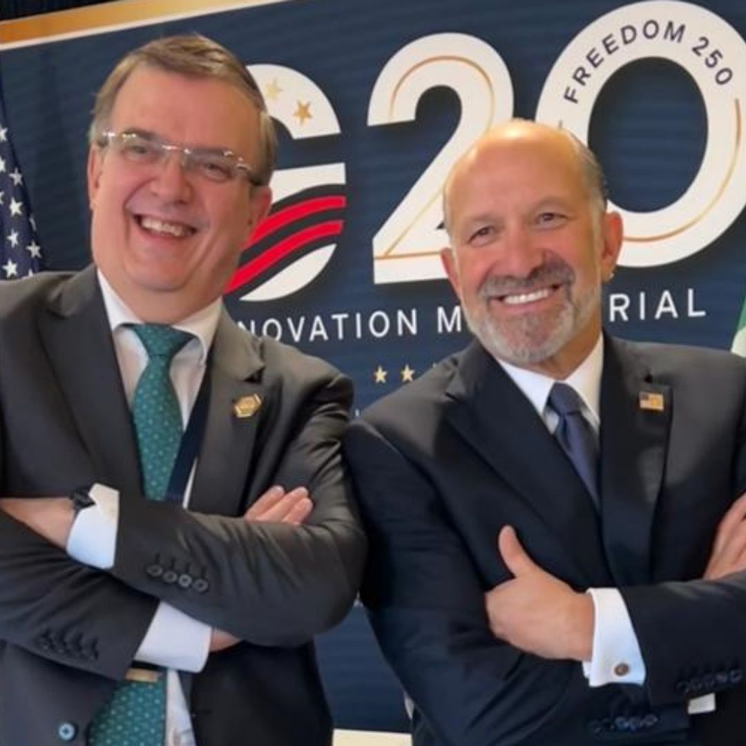 Marcelo Ebrard y Howard Lutnick, previo a encuentro del G20