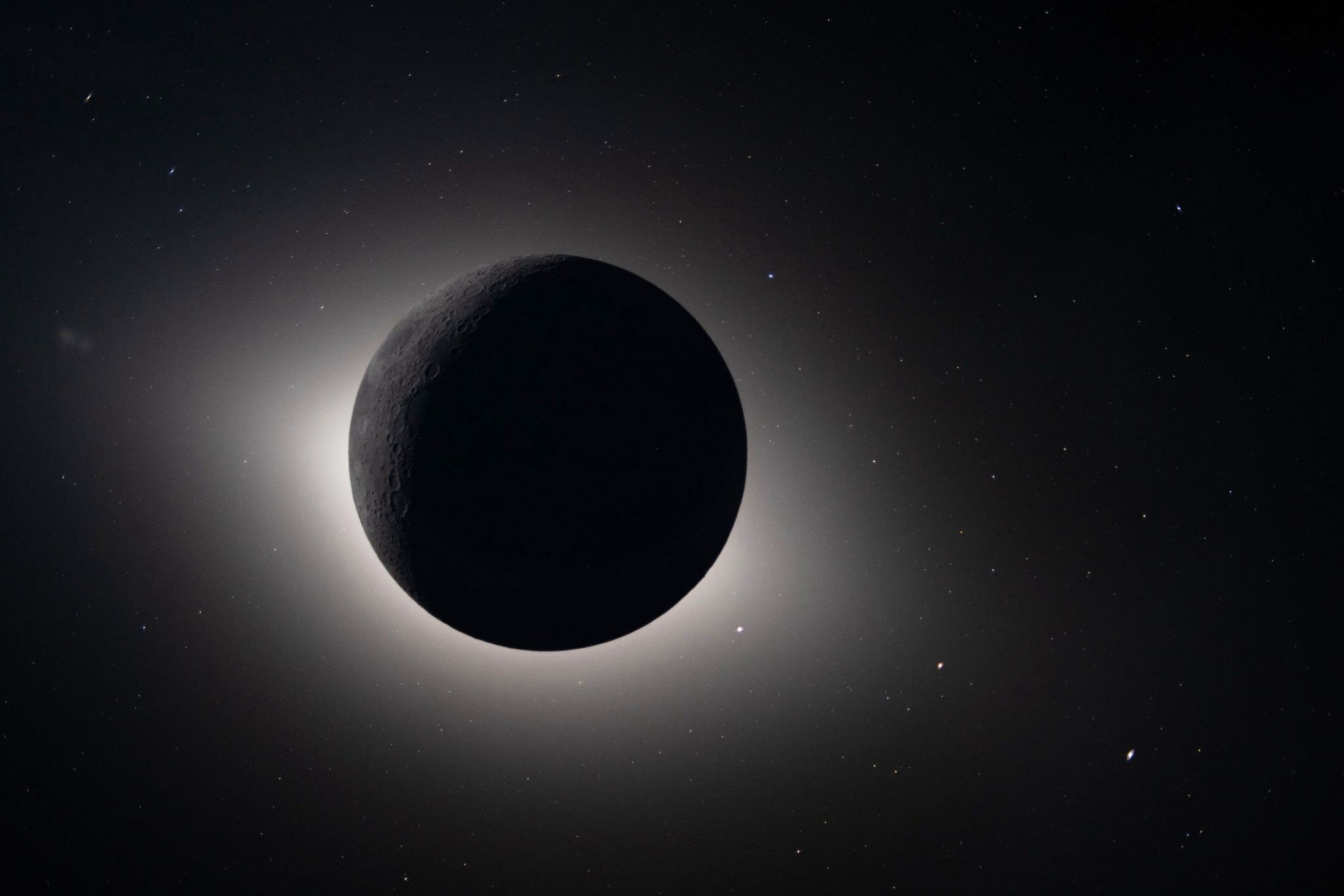 Foto del eclipse solar del 6 de abril 2026, capturada por el equipo de Artemis II y difundida por la NASA.