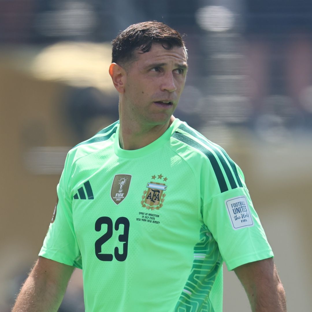 El portero argentino Emiliano Martínez durante la final del Mundial 2026. Foto: Vincent Carchietta-Imagn Images vía REUTERS