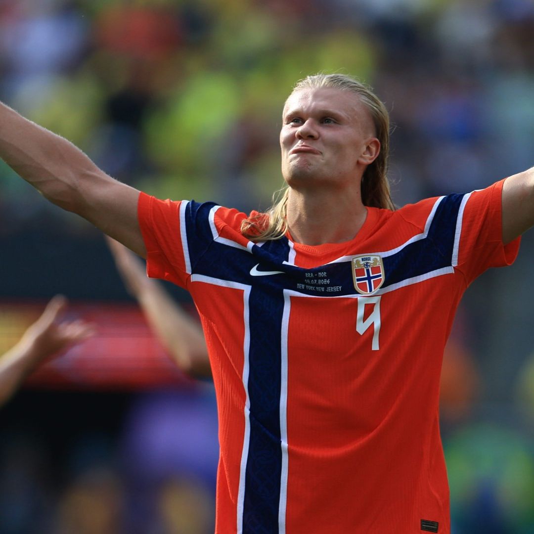 Haaland metió dos goles contra Brasil y llegó a siete tantos en el Mundial 2026. Foto: AP