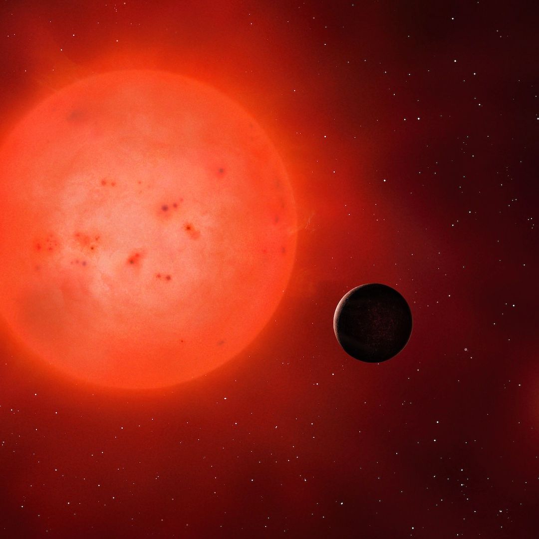 Ilustración de Próxima Centauri, la estrella más cercana al Sol
