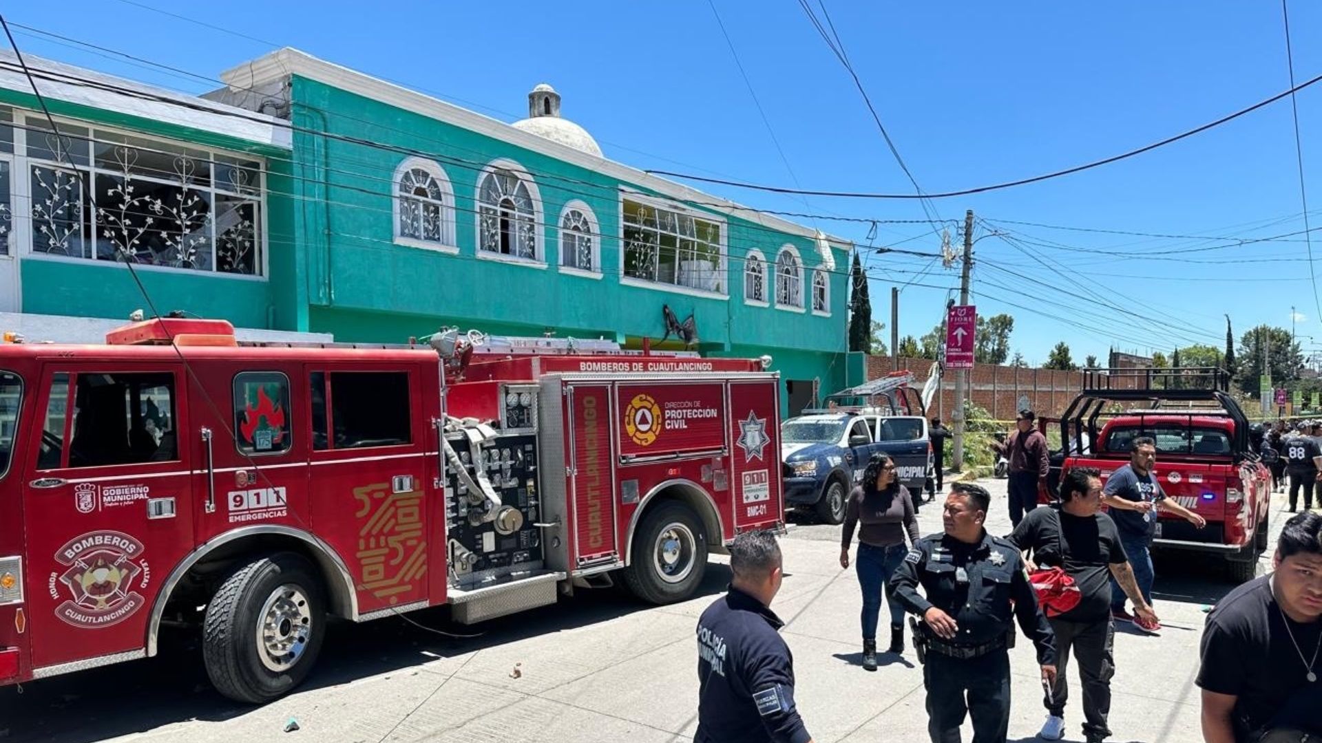 Explosión baños en el barrio El Calvario Cuautlancingo