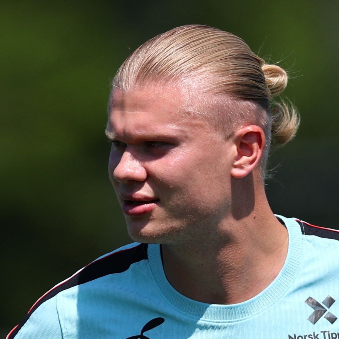 Erling Haaland, delantero de la selección de Noruega.