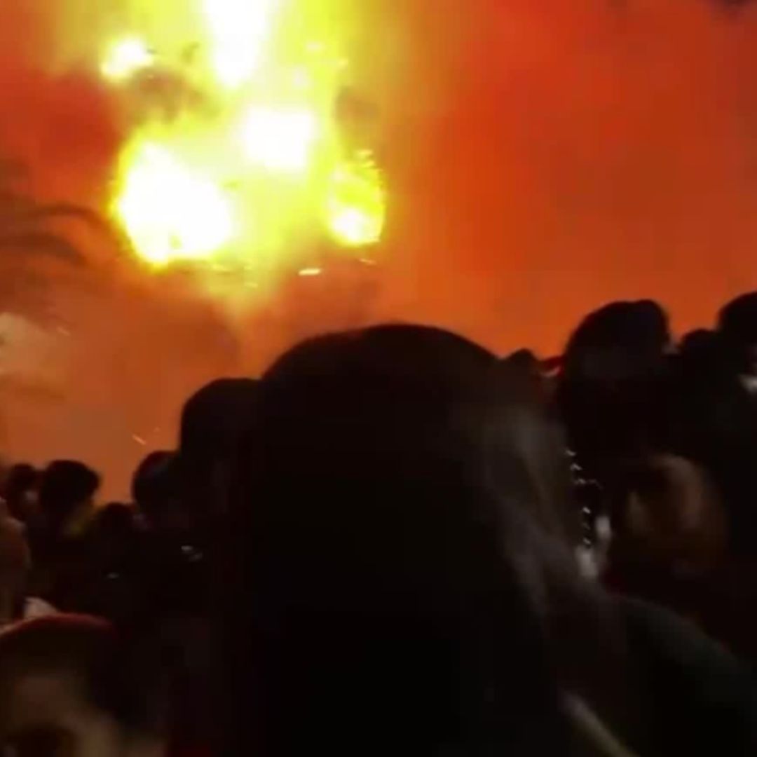 Momento exacto de explosión en San Juan de Ocotán.