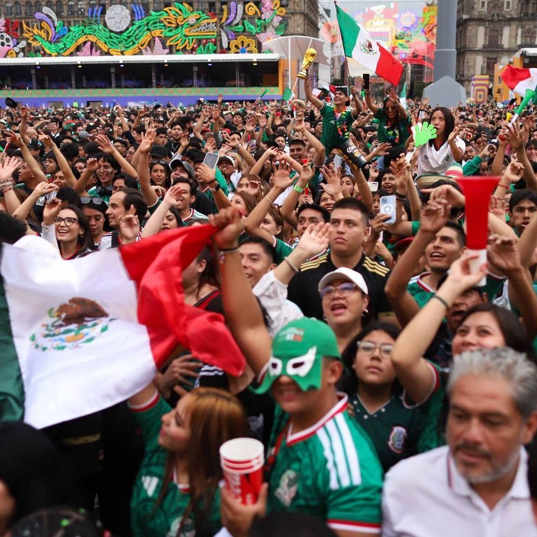 Aficionados disfrutaron en el fan fest el partido de México vs Chequia. Foto: Cuartoscuro