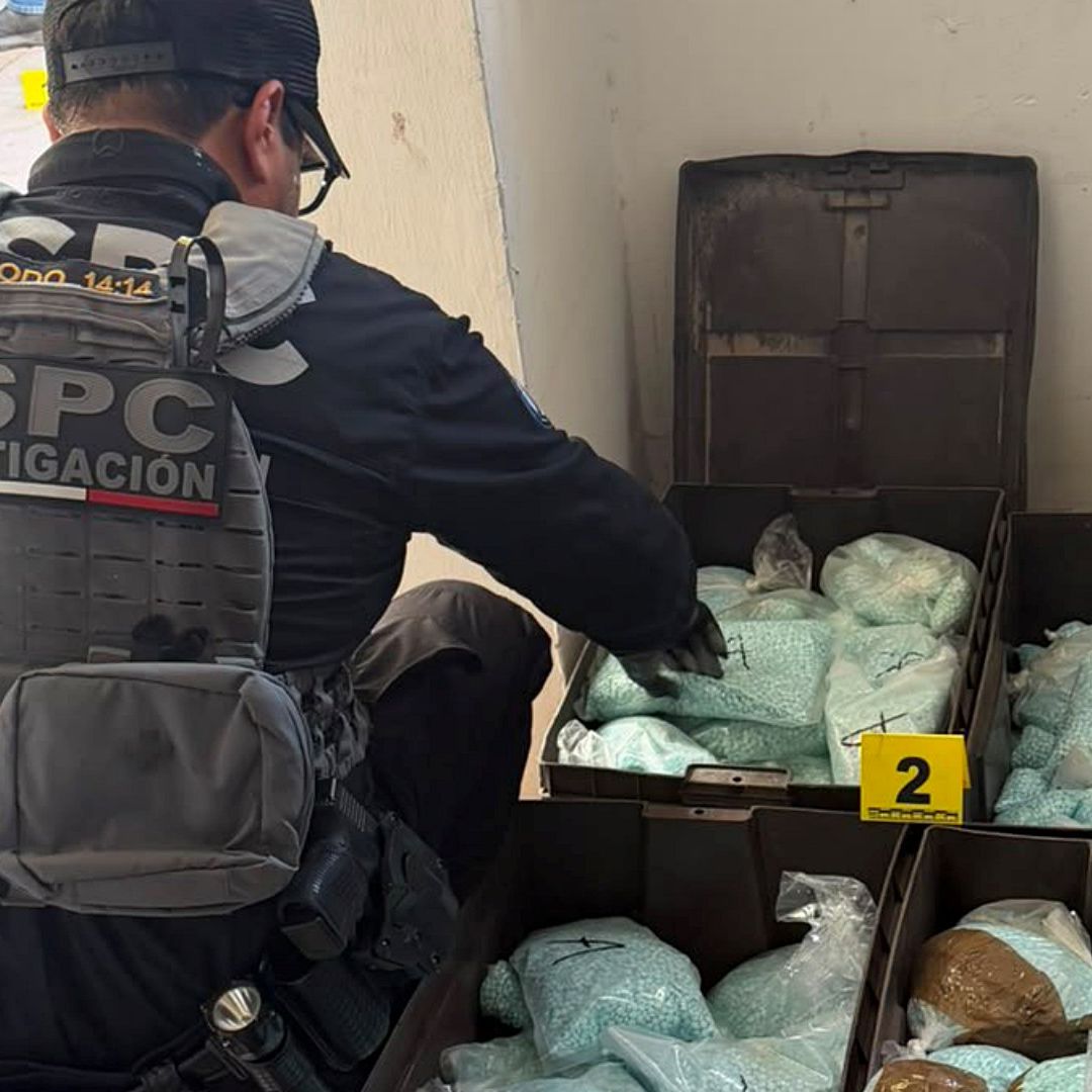 Decomiso de fentanilo durante operativo en Mexicali, Baja California. Foto: X @OHarfuch