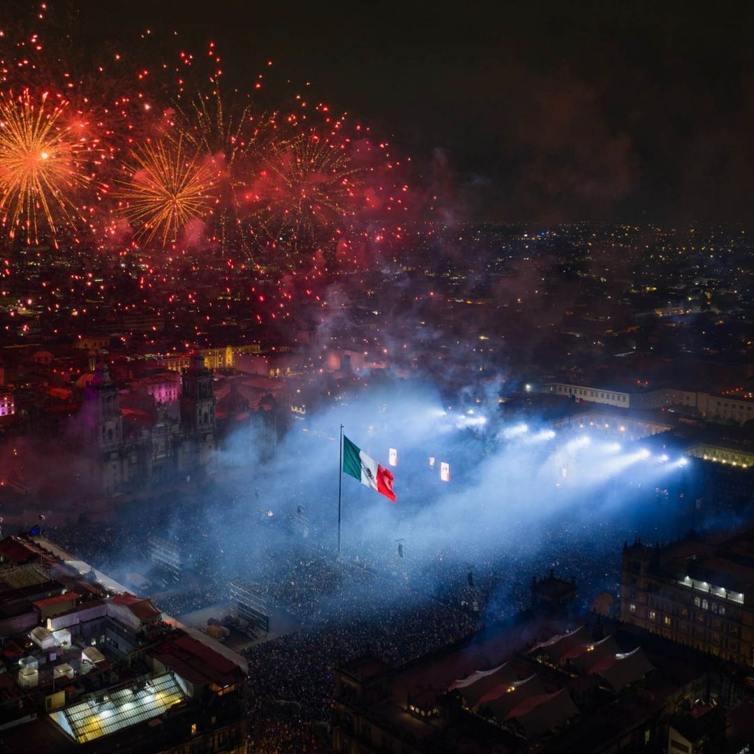Grito de Independencia en el Zócalo CDMX