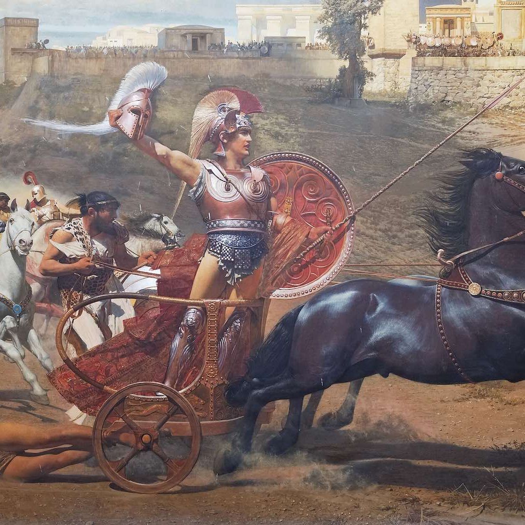 El triunfo de Aquiles, fresco de Franz von Matsch