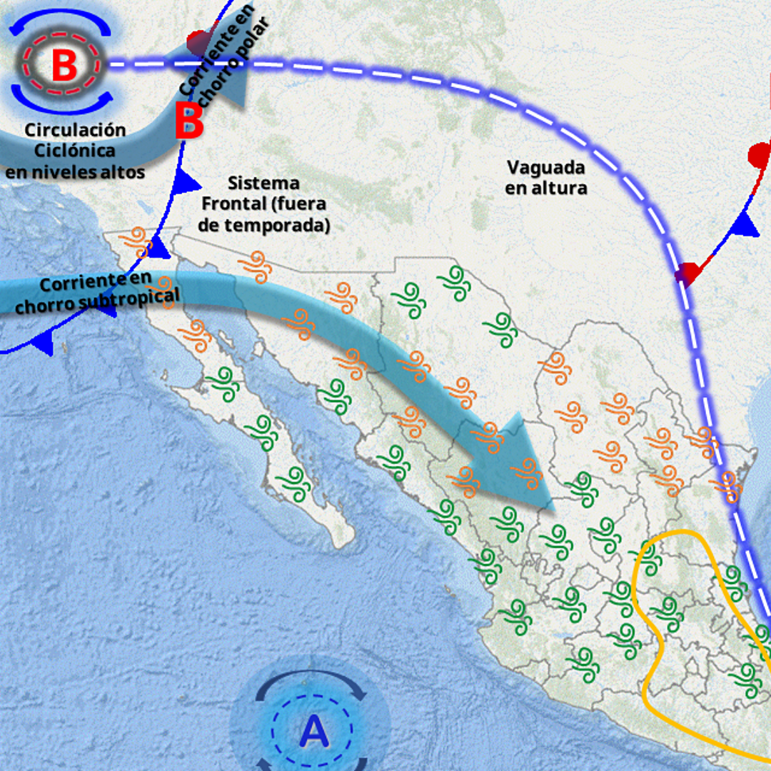 Pronóstico sobre el frente frío 52 el miércoles 27 mayo 2026.