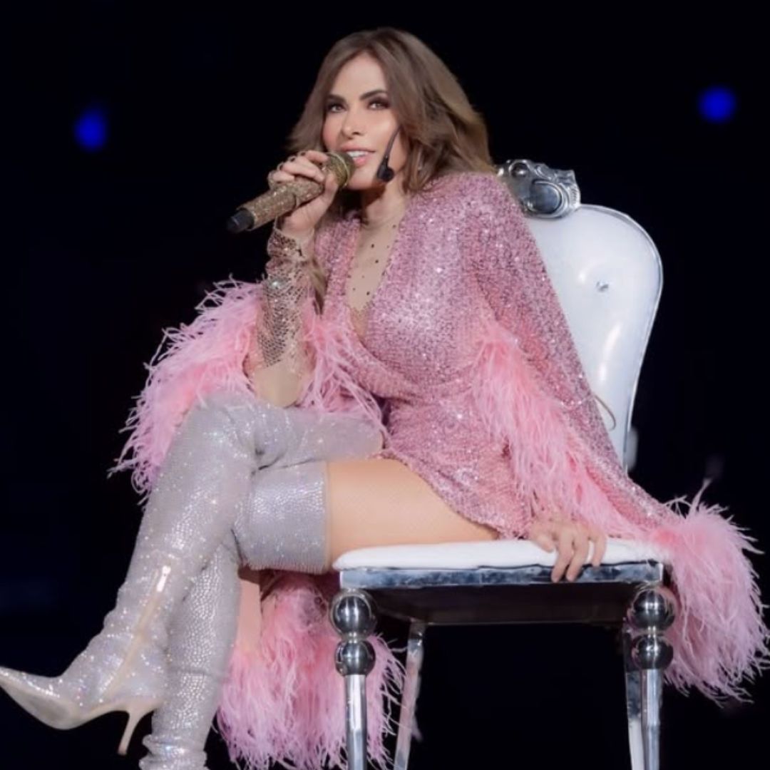 Gloria Trevi en concierto en Puebla por el Grito de Independencia 2026.