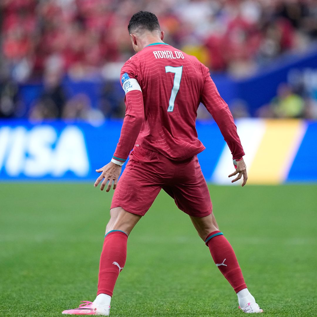 Cristiano Ronaldo luego de anotar gol ante Uzbekistán.