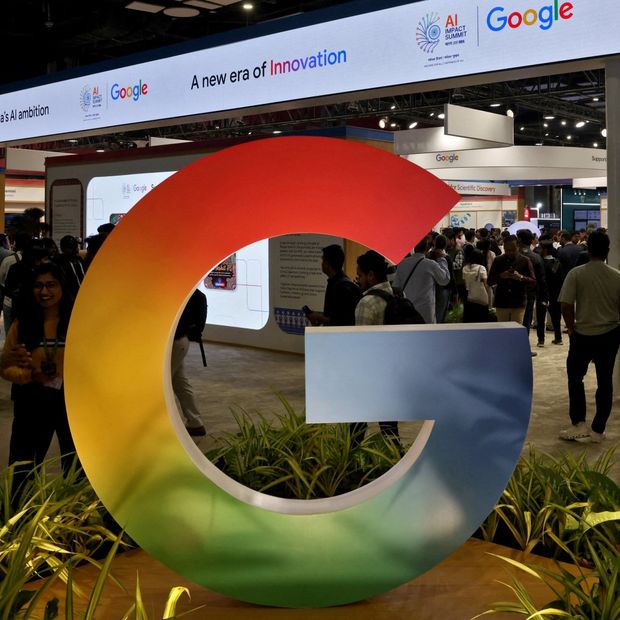 Logotipo de Google en evento AI Impact Summit, en Nueva Delhi, India, el 17 de febrero de 2026. Foto: Reuters | Archivo