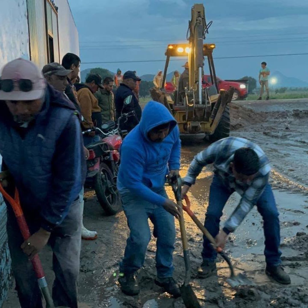 Lluvia y granizo en Oriental, Puebla.