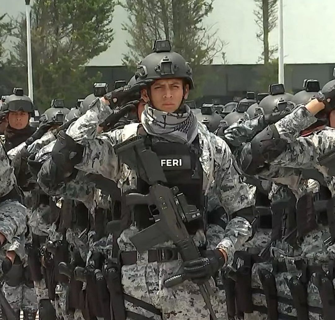Ceremonia de aniversario de la Guardia Nacional en Edomex. Foto: @ErnestinaGodoy_