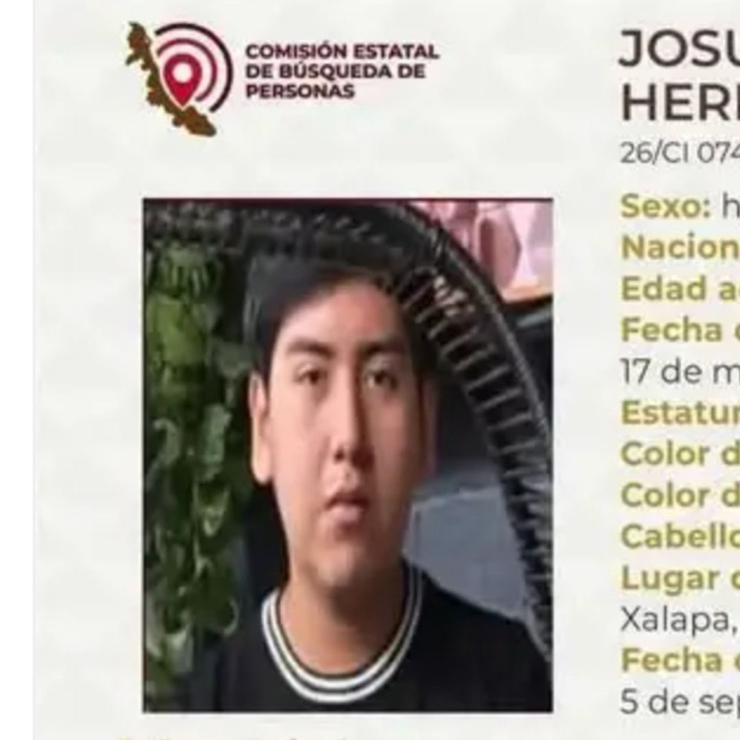 La UV confirmó la localización sin vida del joven Josué Hernández Cayetano desaparecido desde hace dos semanas en Xalapa