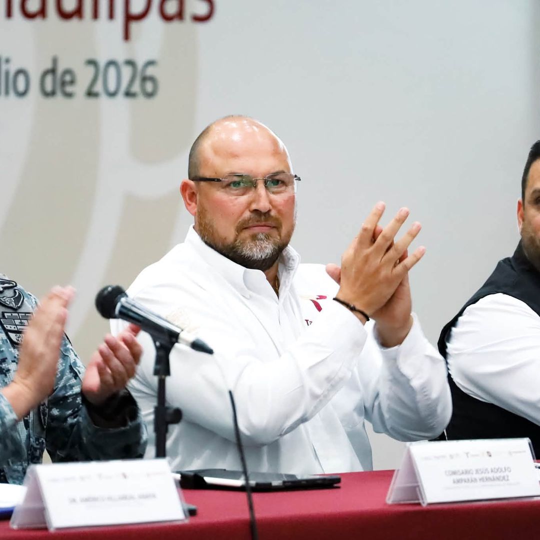 Héctor Villegas el 2 de julio 2026 durante evento sobre Protección Civil en Tamaulipas