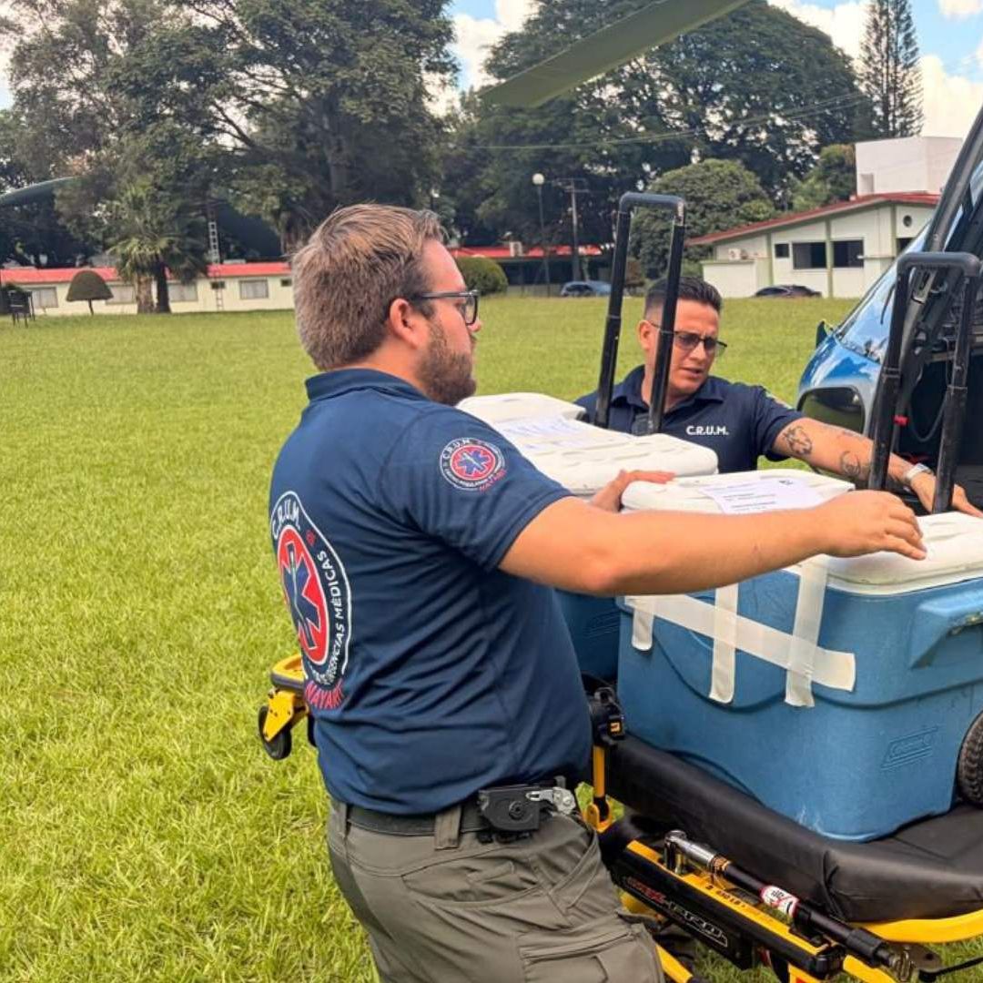 Helicóptero Zeus traslada órganos de Tepic a Guadalajara.