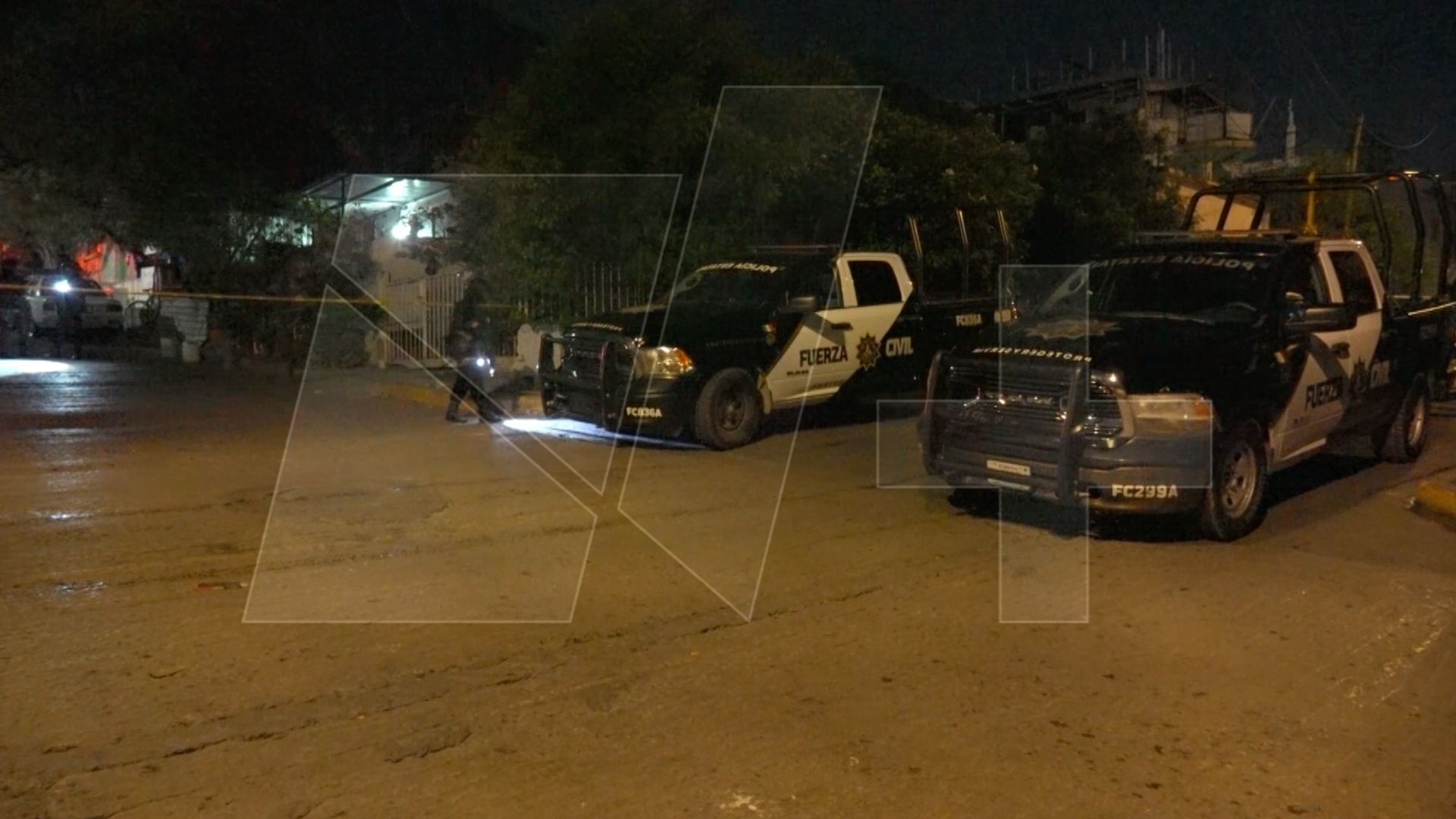 Policía de Monterrey en colonia Los Remates