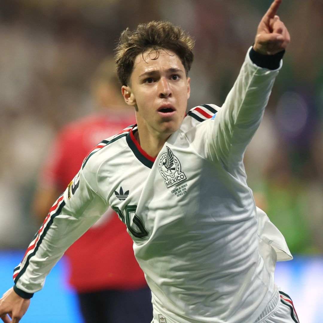 Mateo Chávez de México celebra un gol este miércoles 24 de junio contra Chequia en el Mundial 2026. Foto: EFE