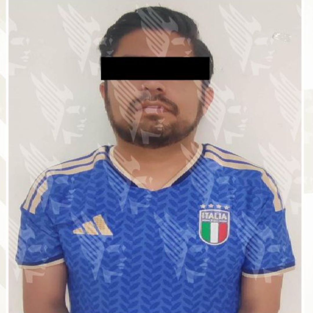 Hugo Arturo 'N' portaba una camiseta de la selección de Italia cuando fue detenido.