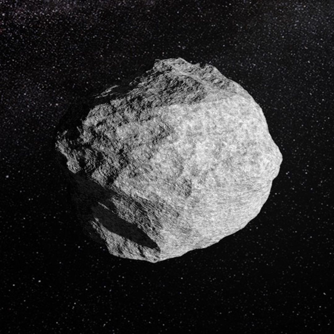 Ilustración de un asteroide