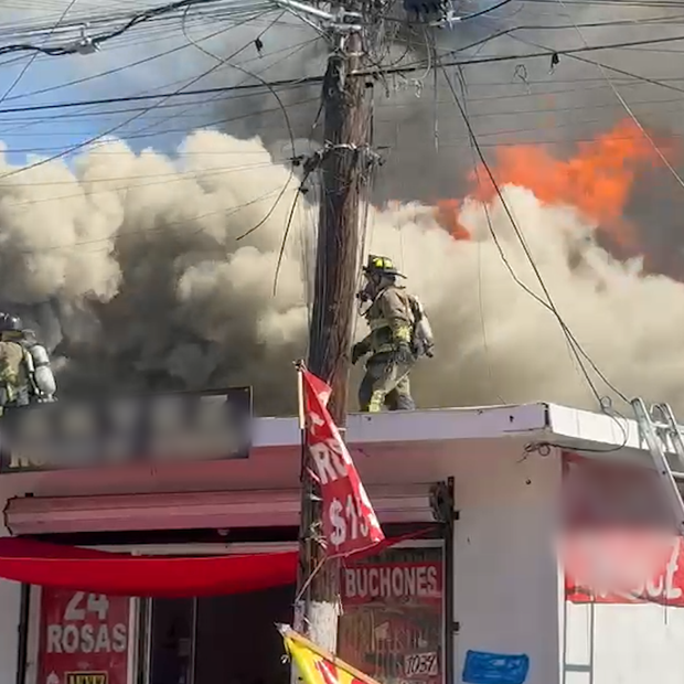 Incendio en Tapicería Moviliza a Bomberos en Zona Centro de Tijuana