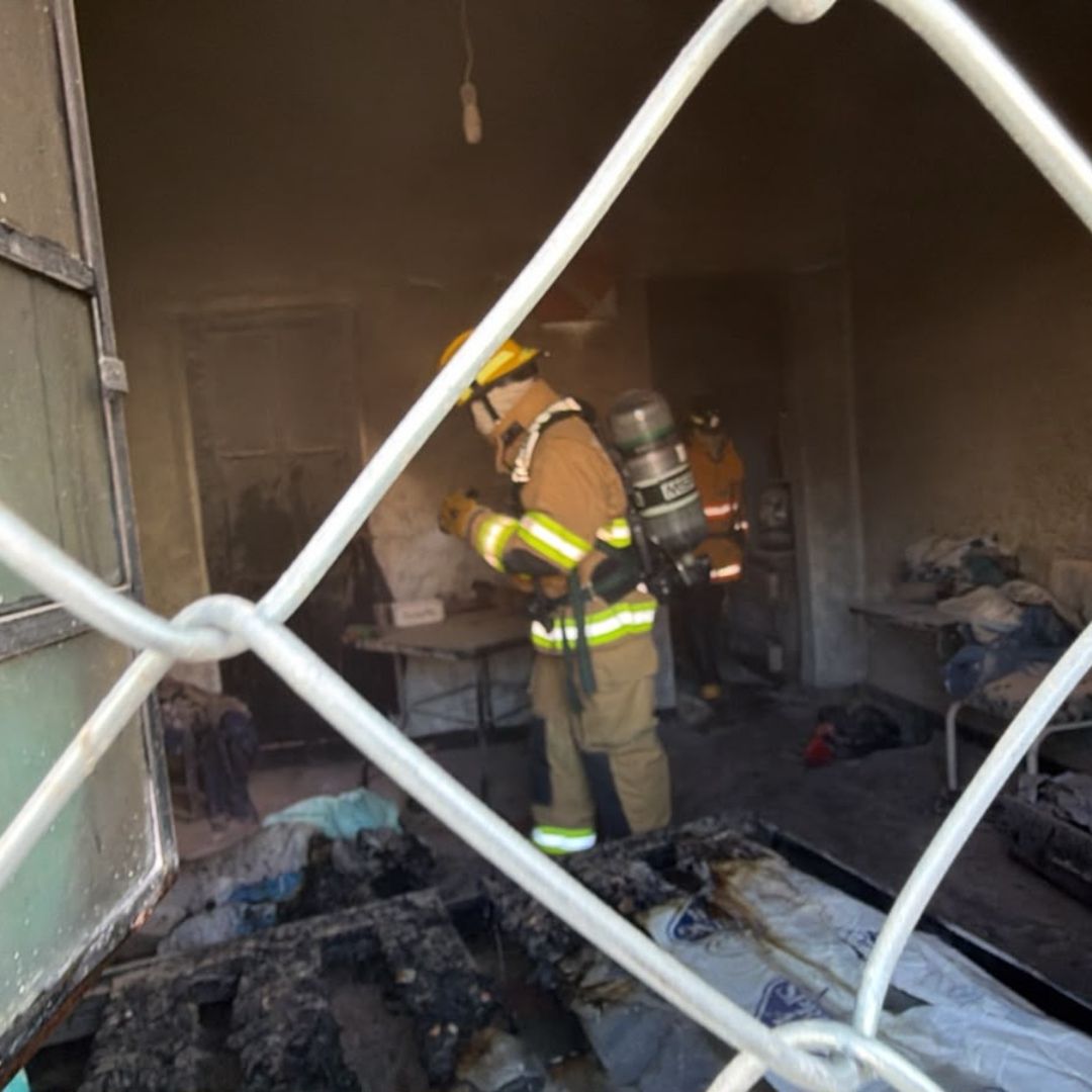 Incendio Fuego en Departamento Vivienda del Centro Histórico de Puebla