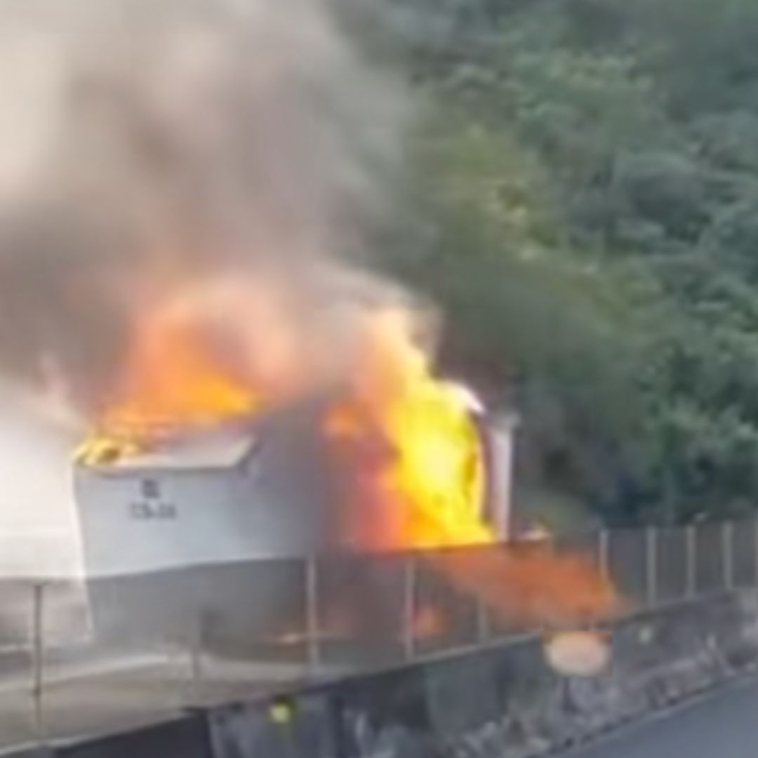 Accidente incendio tráiler en la México-Tuxpan.