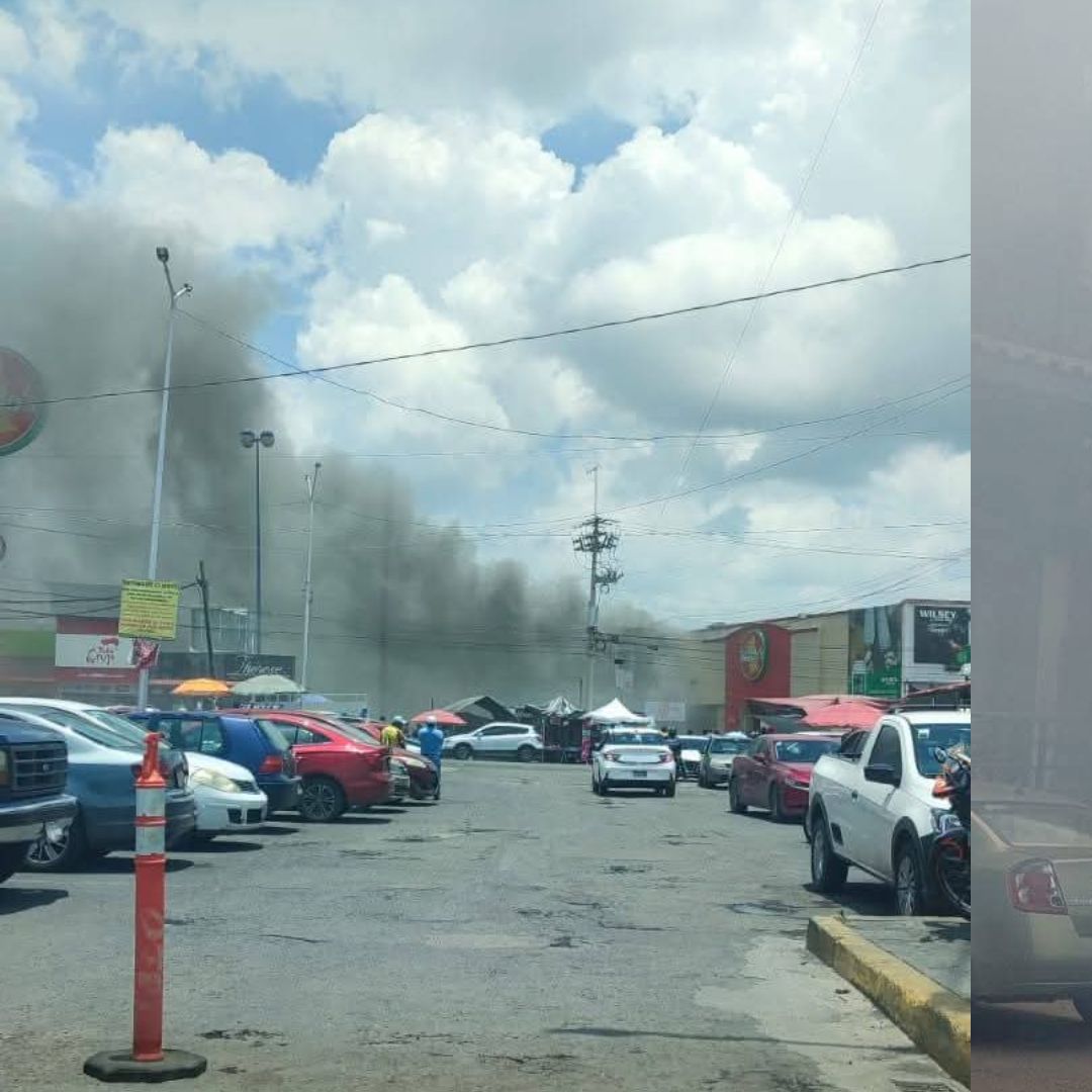 Locatarios y testigos ayudaron a controlar el fuego.