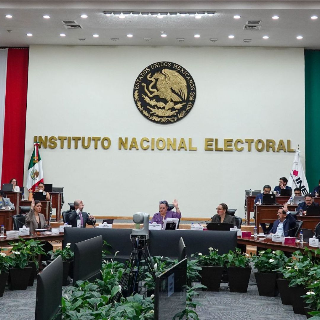 Sesión del Instituto Nacional Electoral.