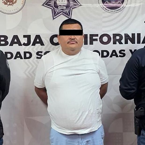 Israel Leonel ‘N’, detenido en Mexicali, Baja California. Foto: Gabinete de Seguridad