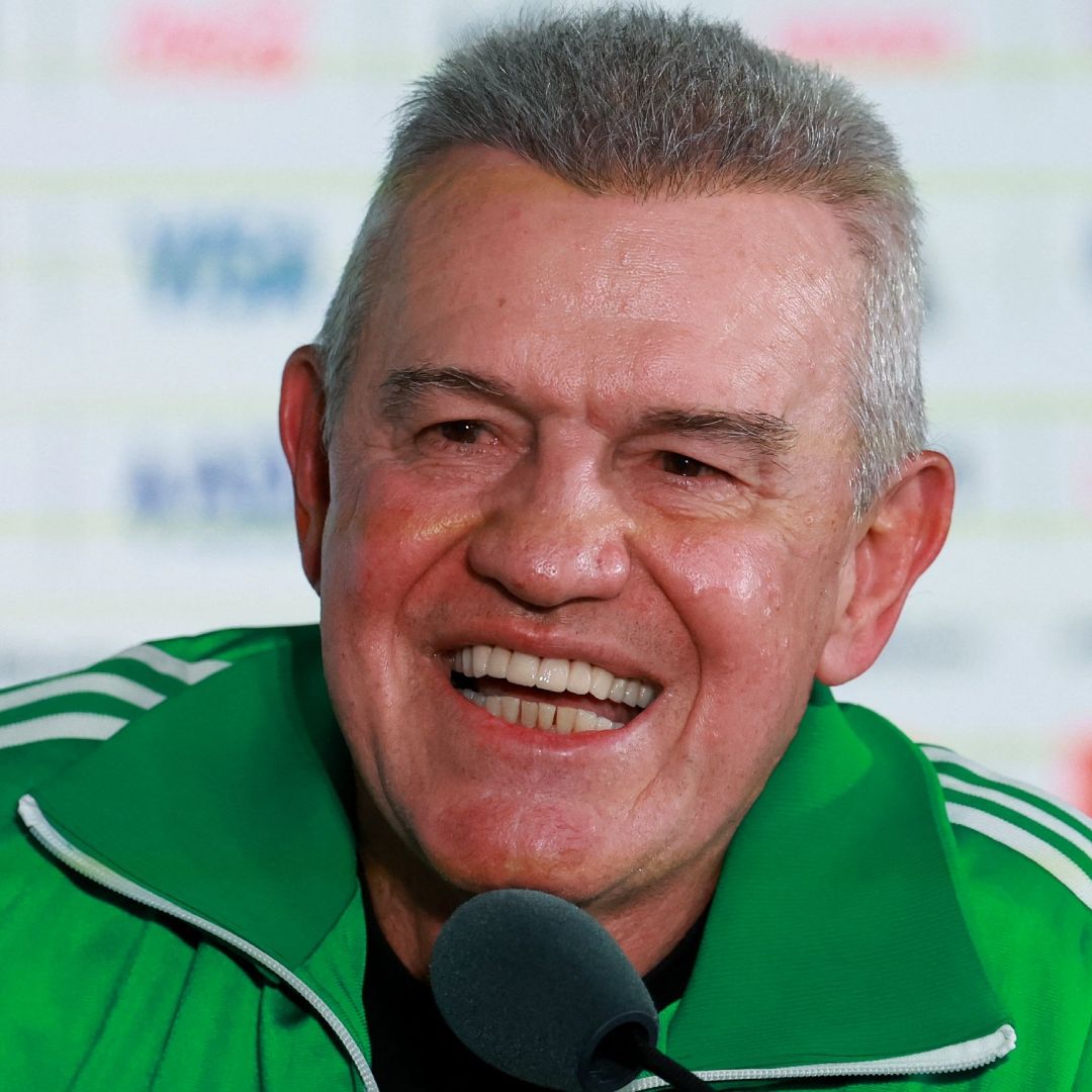 El entrenador de la Selección Mexicana de futbol, Javier Aguirre, durante la conferencia de prensa del 10 de junio 2026. Foto: Reuters