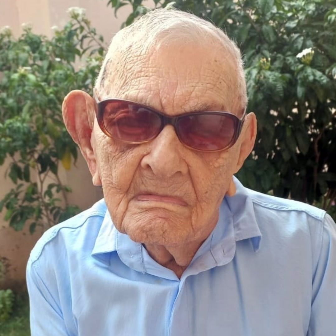 João Marinho Neto el 23 de noviembre de 2025, aun a la edad de 113 años. Foto: LongeviQuest
