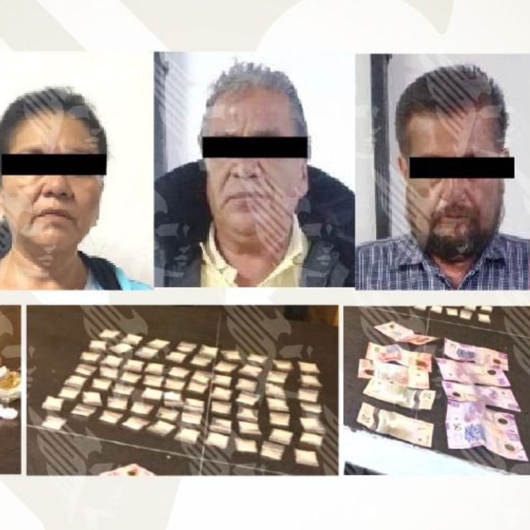 Una mujer y cuatro hombres detenidos durante el operativo en San Cristóbal Tulcingo.
